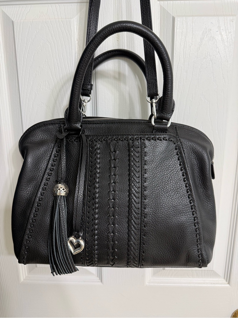 NWT Brighton Kiara Black Leather Handbag Masterpiece Collection